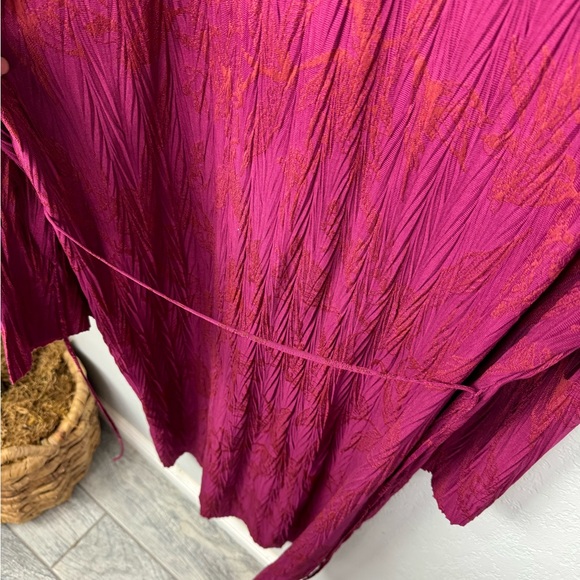 ZARA Jacquard Button Down Long Sleeve Midi Dress With Belt Women’s Large - Picture 10 of 10